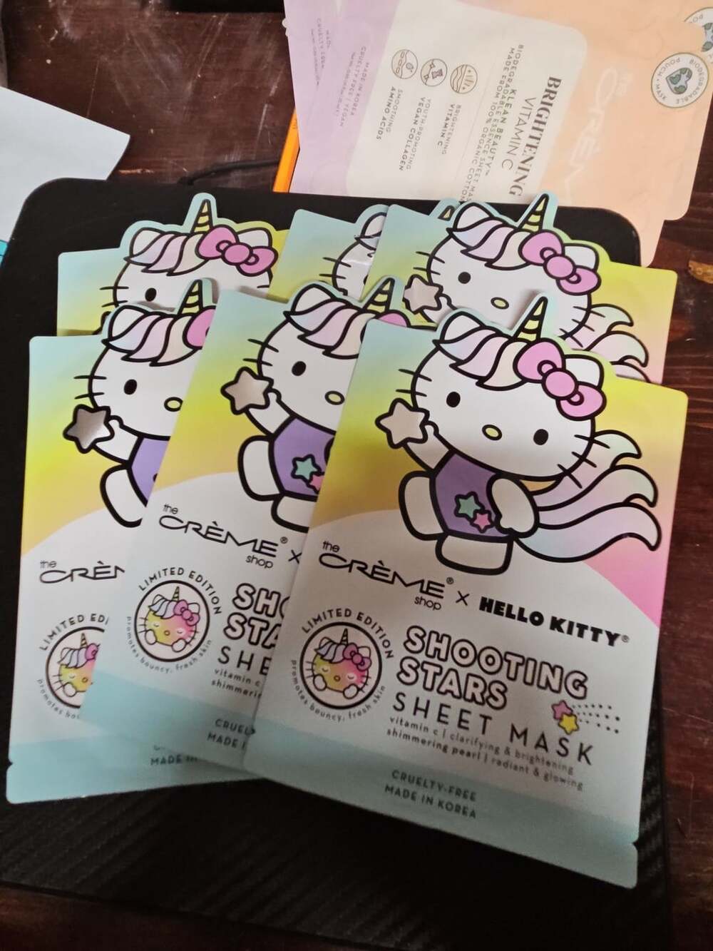 Hello Kitty The Creme Shop Shooting Star Sheet Face Mask ..., lot of 6